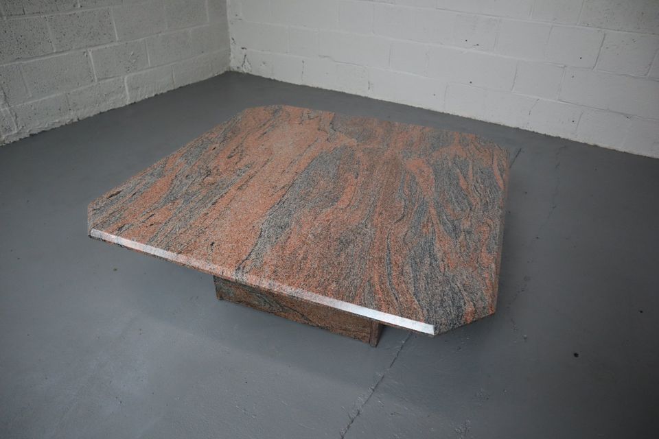 Large vintage granite coffee table