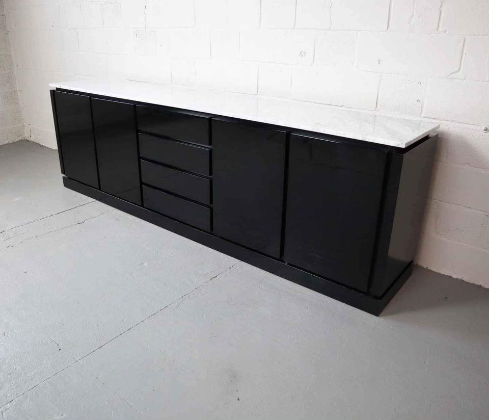 Italian Black lacquered sideboard 