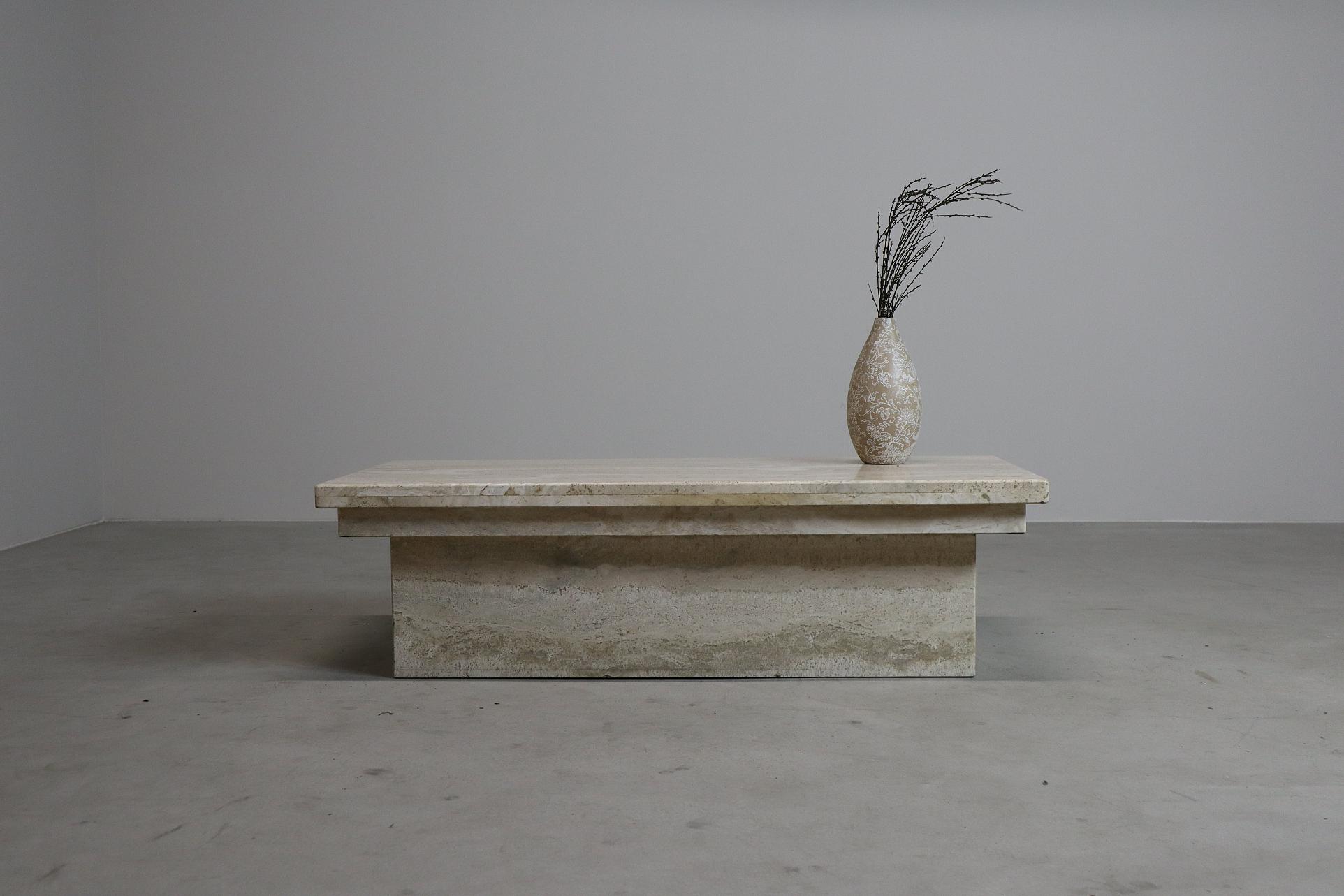Vintage Travertine coffee table, 1970s