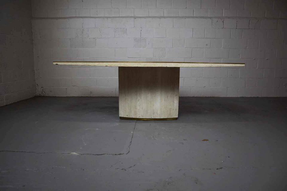 Travertine dining table by Jean Charles 