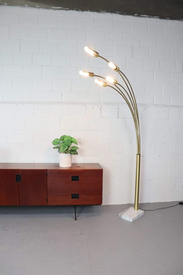 Italian brass arc floor lamp (SOLD) 