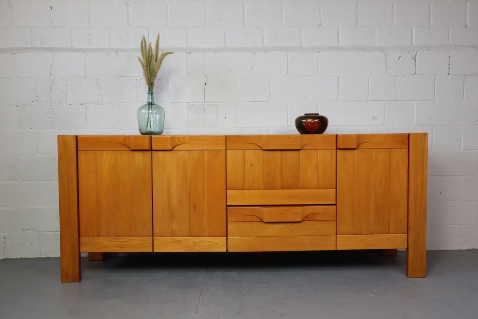 Brutalist solid Elm sideboard